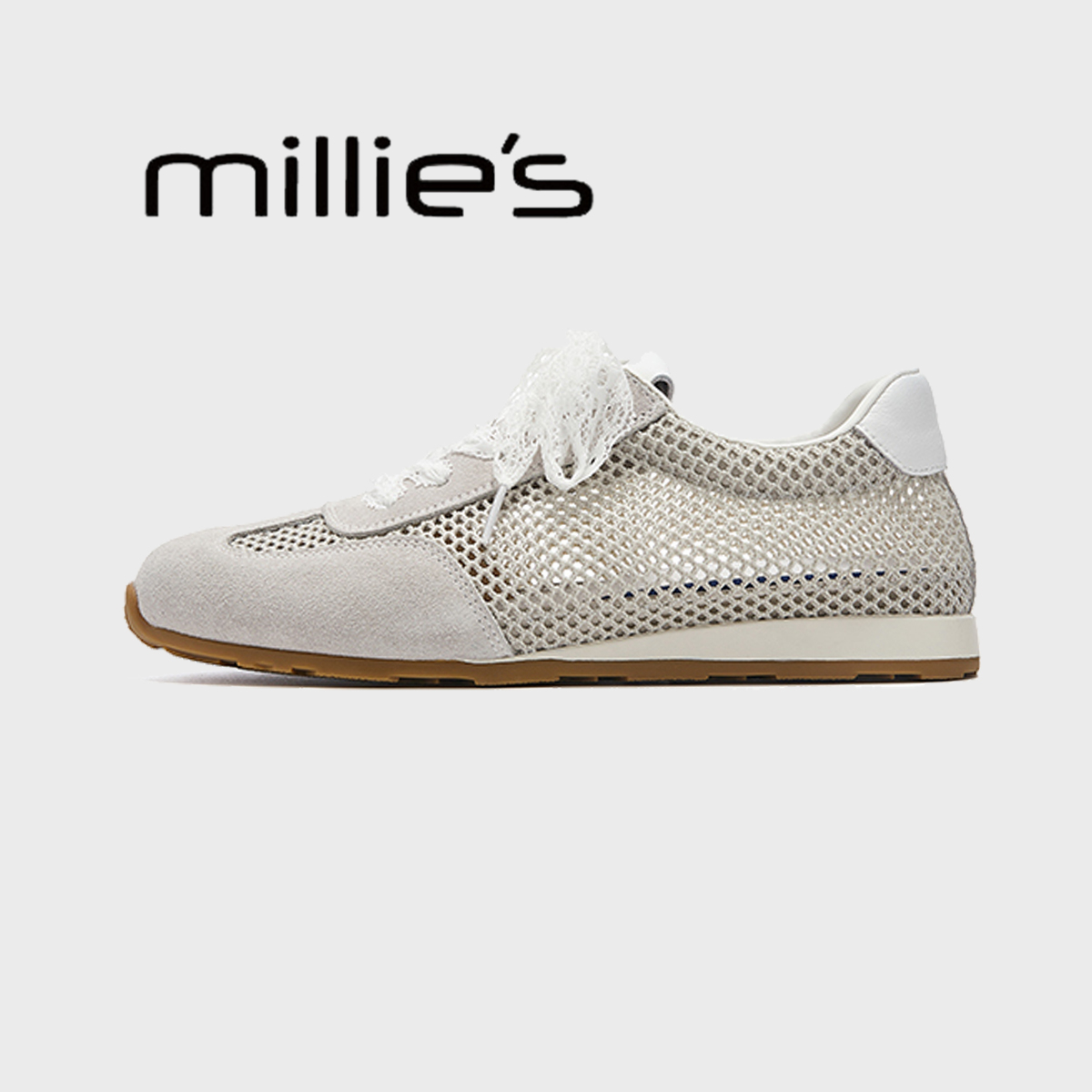 MILLIE'S/妙丽网面阿甘休闲板鞋