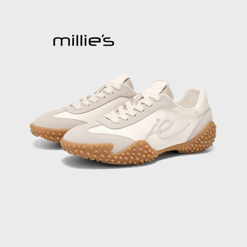 MILLIE'S/妙丽2026春季新款增高赛车德训鞋运动鞋休闲板鞋女单鞋Z,女鞋,老爹鞋,淘宝优惠券,粉丝福利购,淘宝优惠卷