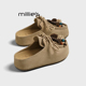 半拖鞋 MILLIE 女外穿 秋季 内增高包头一脚蹬袋鼠鞋 妙丽2026新款