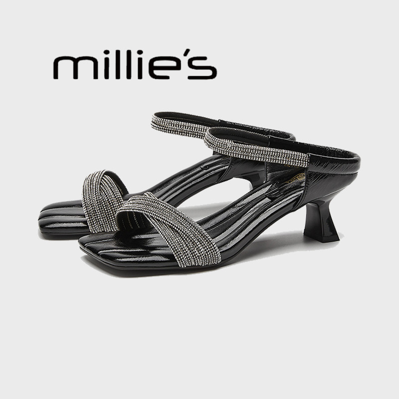 MILLIE'S/妙丽方头休闲凉鞋