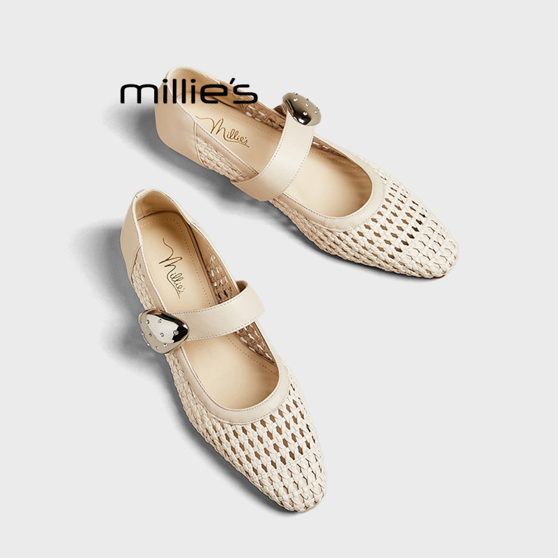 MILLIE'S/妙丽尖头浅口单鞋女