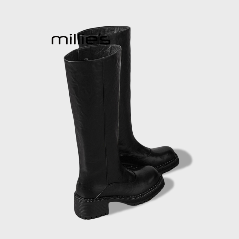 MILLIE'S/妙丽高跟骑士靴女鞋