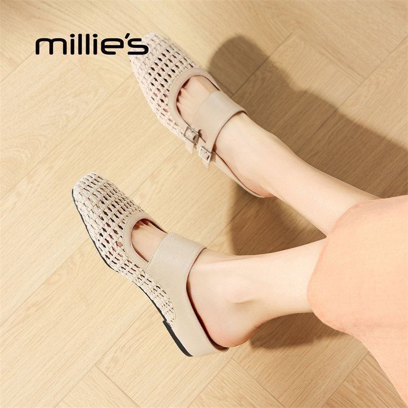 MILLIE'S/妙丽一字带半拖鞋