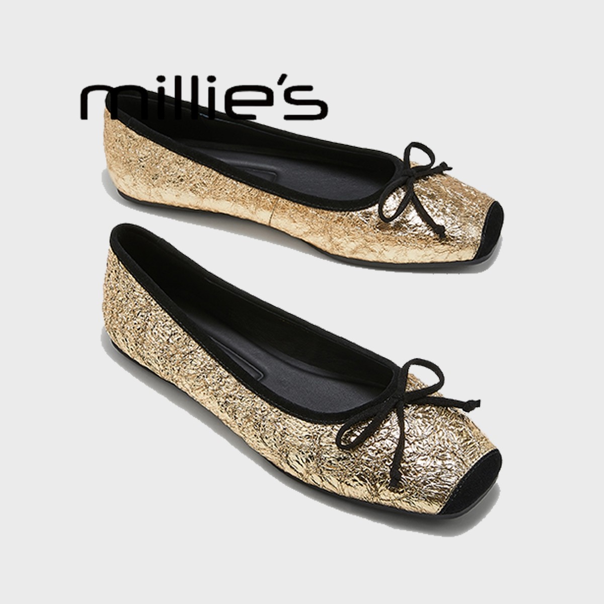 MILLIE'S/妙丽平底浅口单鞋女2025春季新款一脚蹬法式绝美芭蕾鞋,女鞋,浅口单鞋,淘宝优惠券,粉丝福利购,淘宝优惠卷