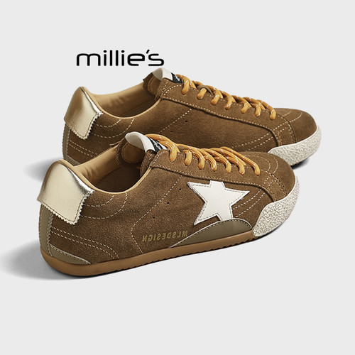 MILLIE'S/妙丽舒适百搭星星板鞋