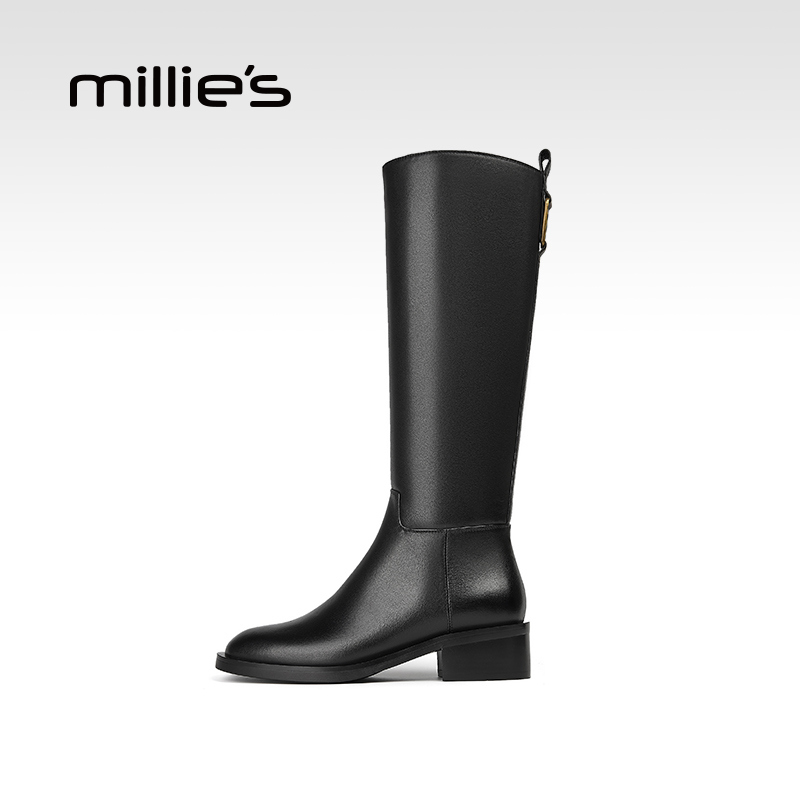MILLIE'S/妙丽真皮长筒靴女