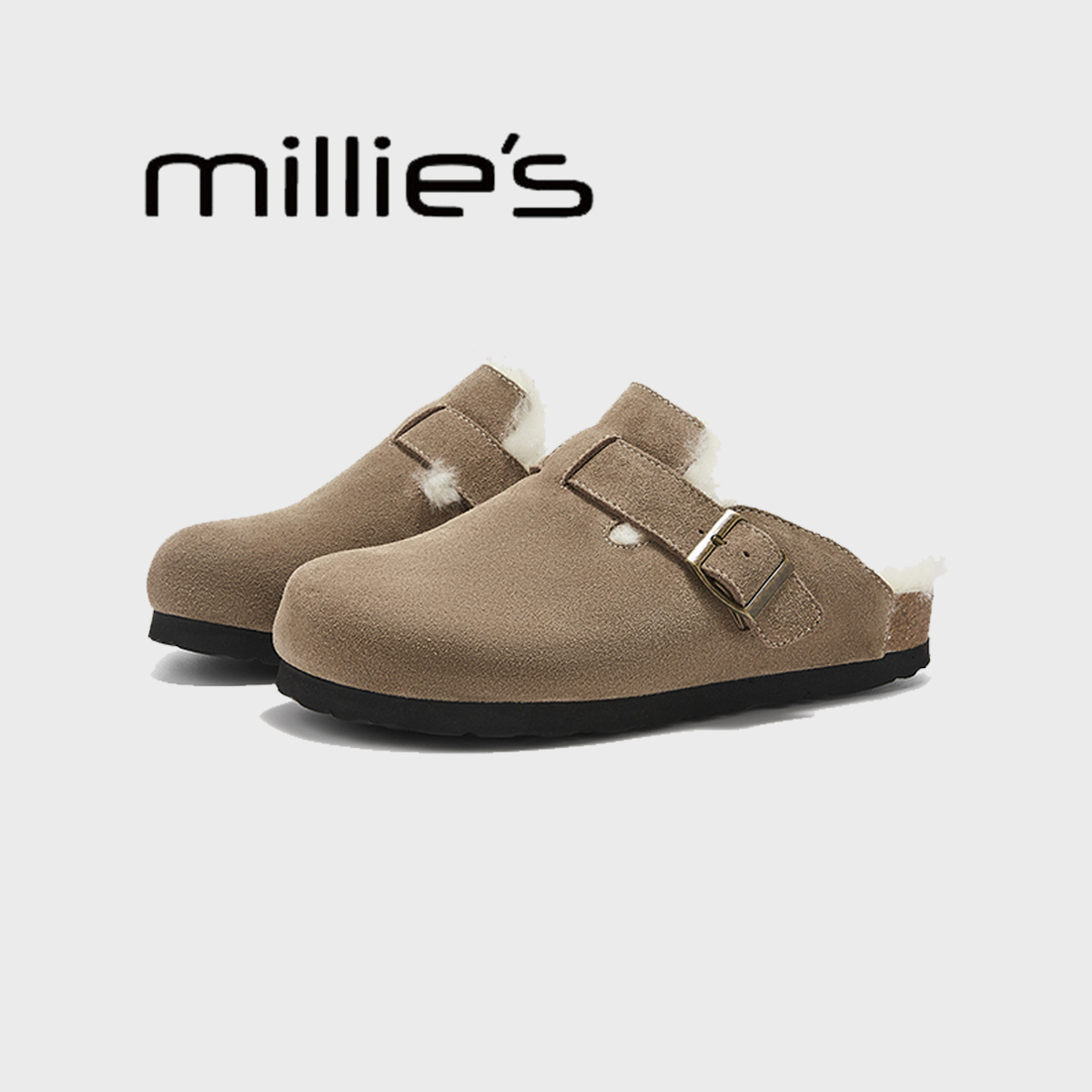 MILLIE'S/妙丽羊毛加绒勃肯鞋