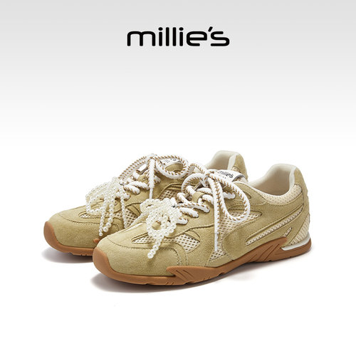 MILLIE'S/妙丽内增高德训鞋女