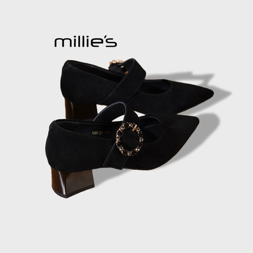 MILLIE'S/妙丽韩版百搭单鞋雨鞋