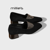 浅口气质尖头女士皮鞋 妙丽法式 秋季 MILLIE 2026新款 单鞋 粗跟鞋