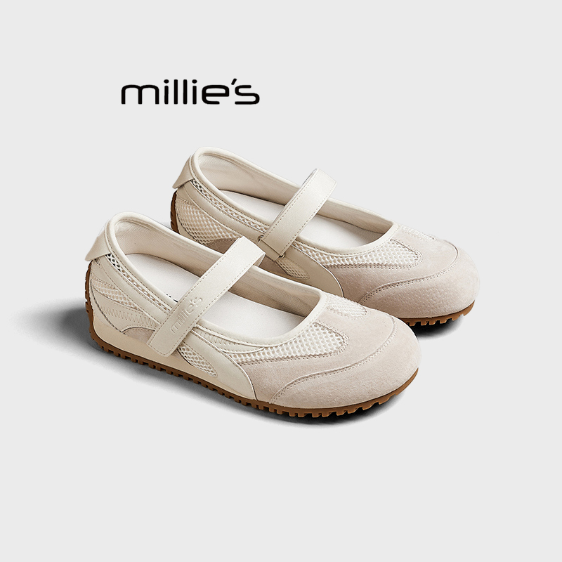 MILLIE'S/妙丽魔术贴芭蕾德训鞋