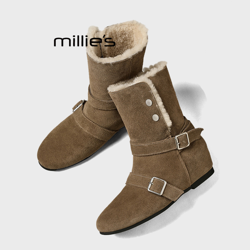 MILLIE'S/妙丽两穿翻折时装靴