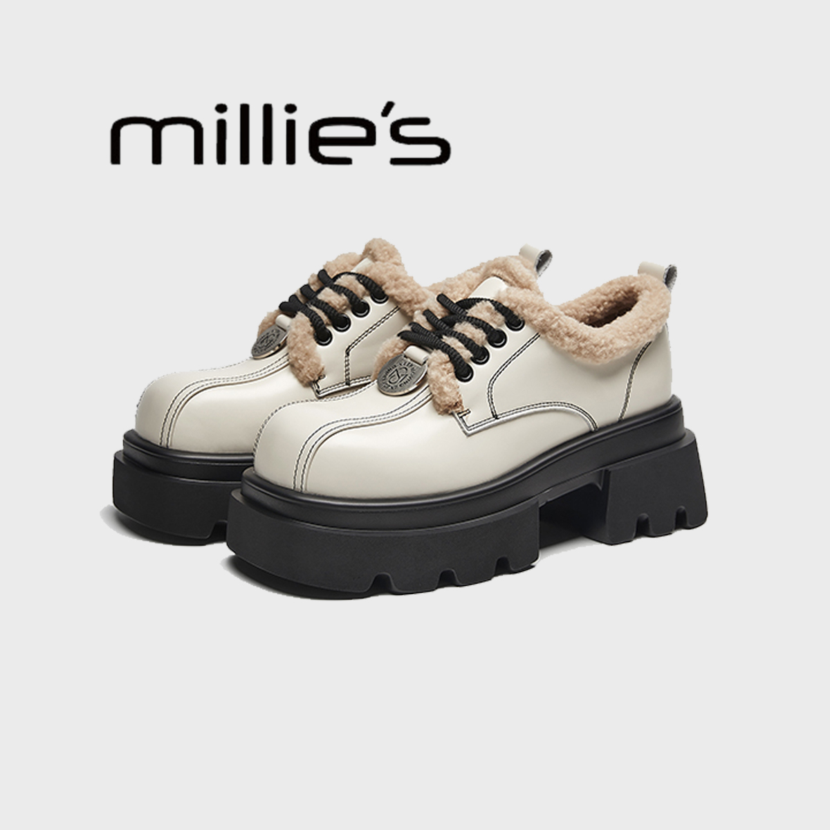 MILLIE'S/妙丽学院风乐福鞋