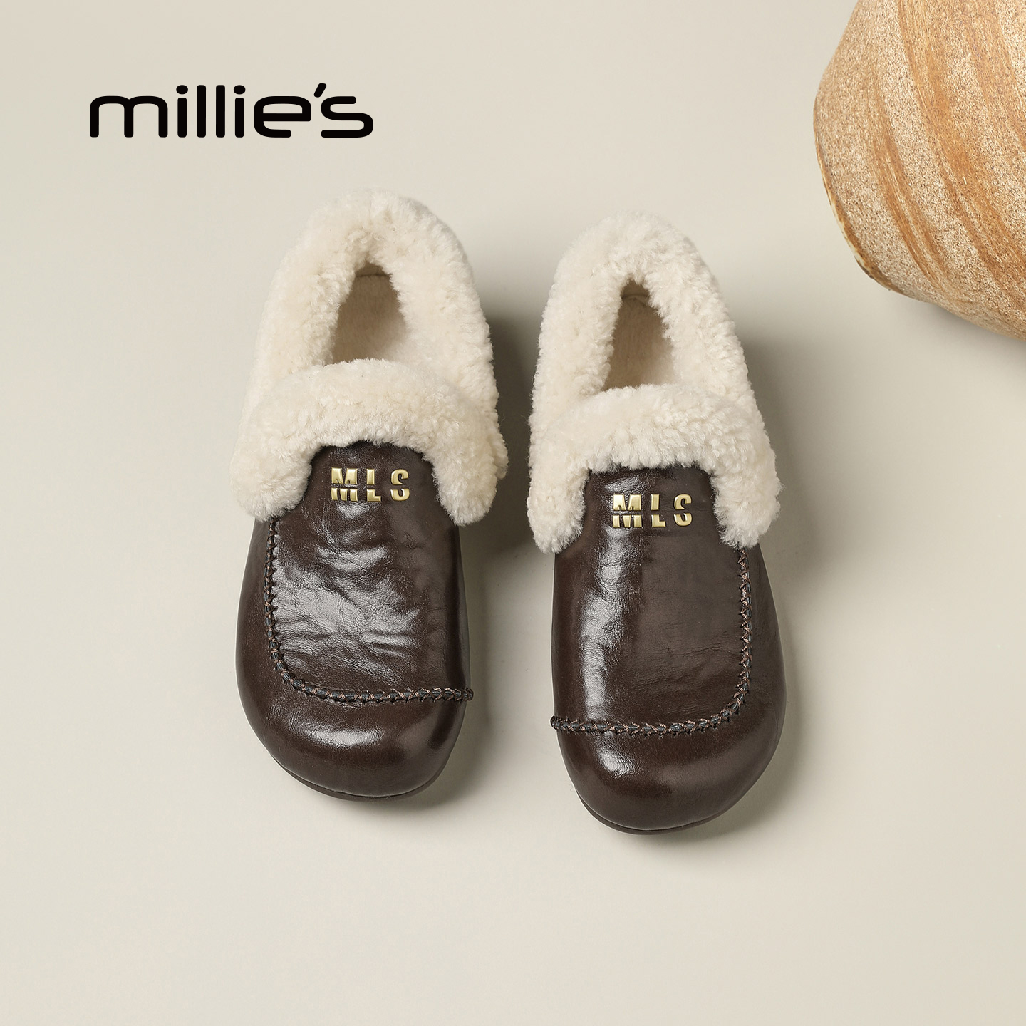 MILLIE'S/妙丽时尚百搭毛毛鞋