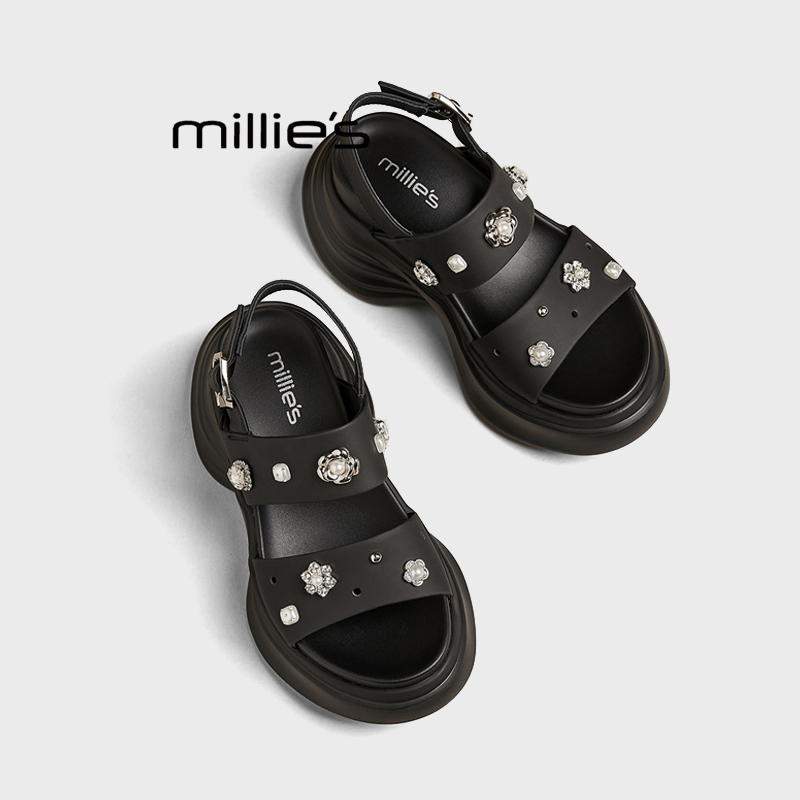 MILLIE'S/妙丽厚底罗马凉鞋