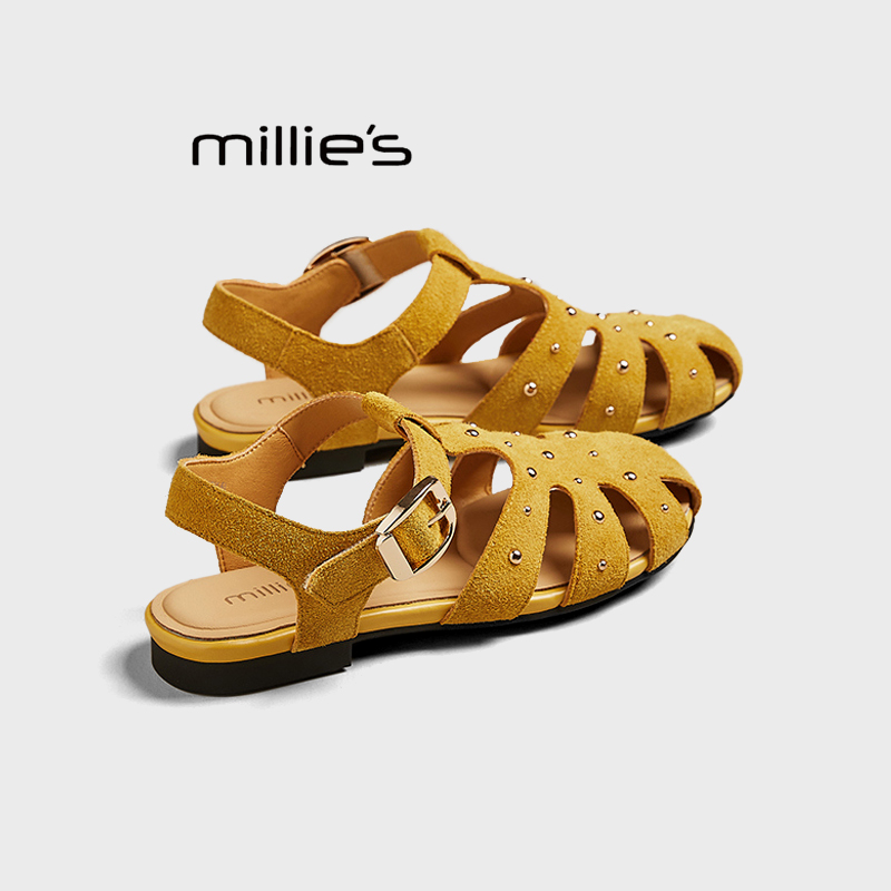 MILLIE'S/妙丽包头罗马凉鞋女