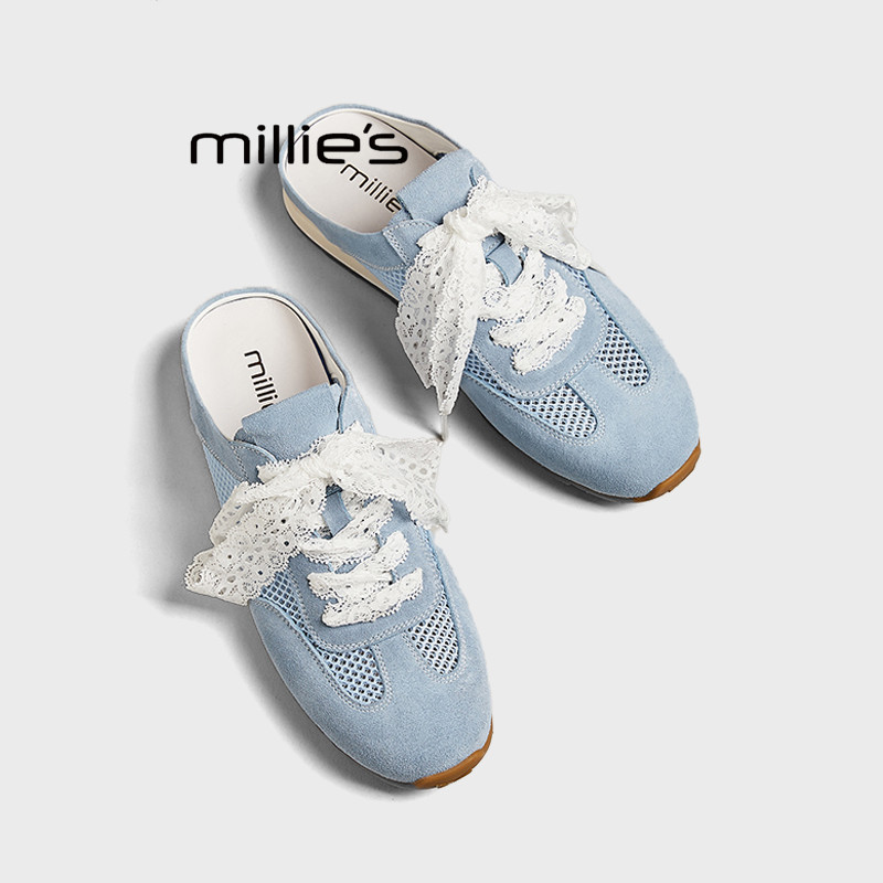 MILLIE'S/妙丽网面透气女鞋板鞋