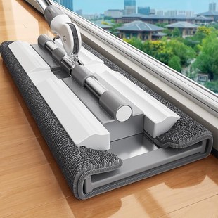 木地板懒人拖地神器夹抹布拖布 洁仕宝平板拖把家用一拖净2024新款