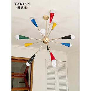 意大利Sputnik彩色烟花分子灯设计师孟菲斯中世纪客厅卧室楼梯吊