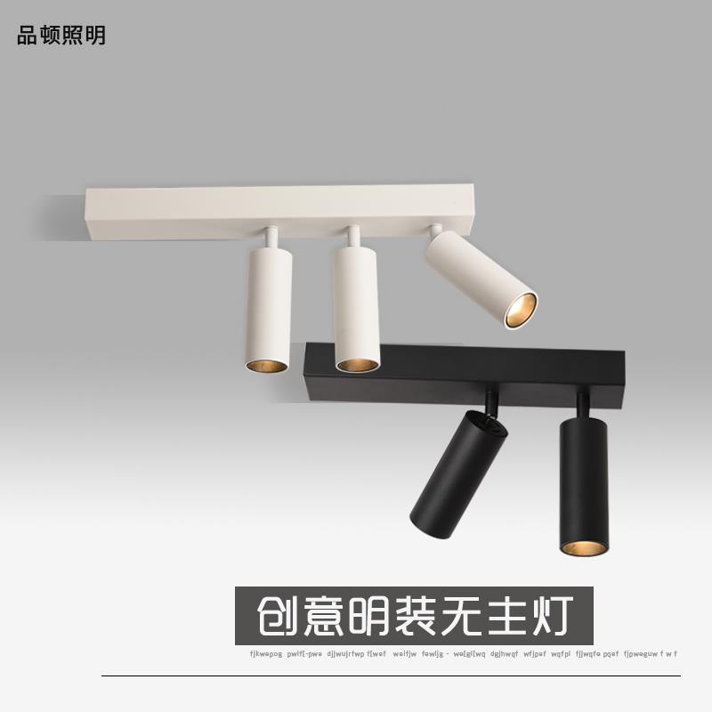 LED明装射灯背景墙天花灯北欧双头三头走廊玄关吸顶家用走廊过道