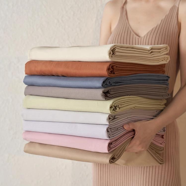 加厚磨毛丨纯棉100支长绒棉单床单 单件床笠 纯色贡缎