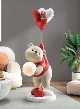 熊客厅大型落地摆件家居饰品电视柜沙发旁摆设灯软装乔迁新居礼品