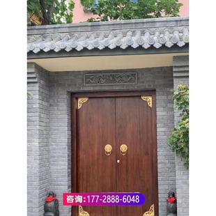 庭院别墅围墙大门实木中式仿古大门寺庙宗祠祠堂自建房菠萝格大门