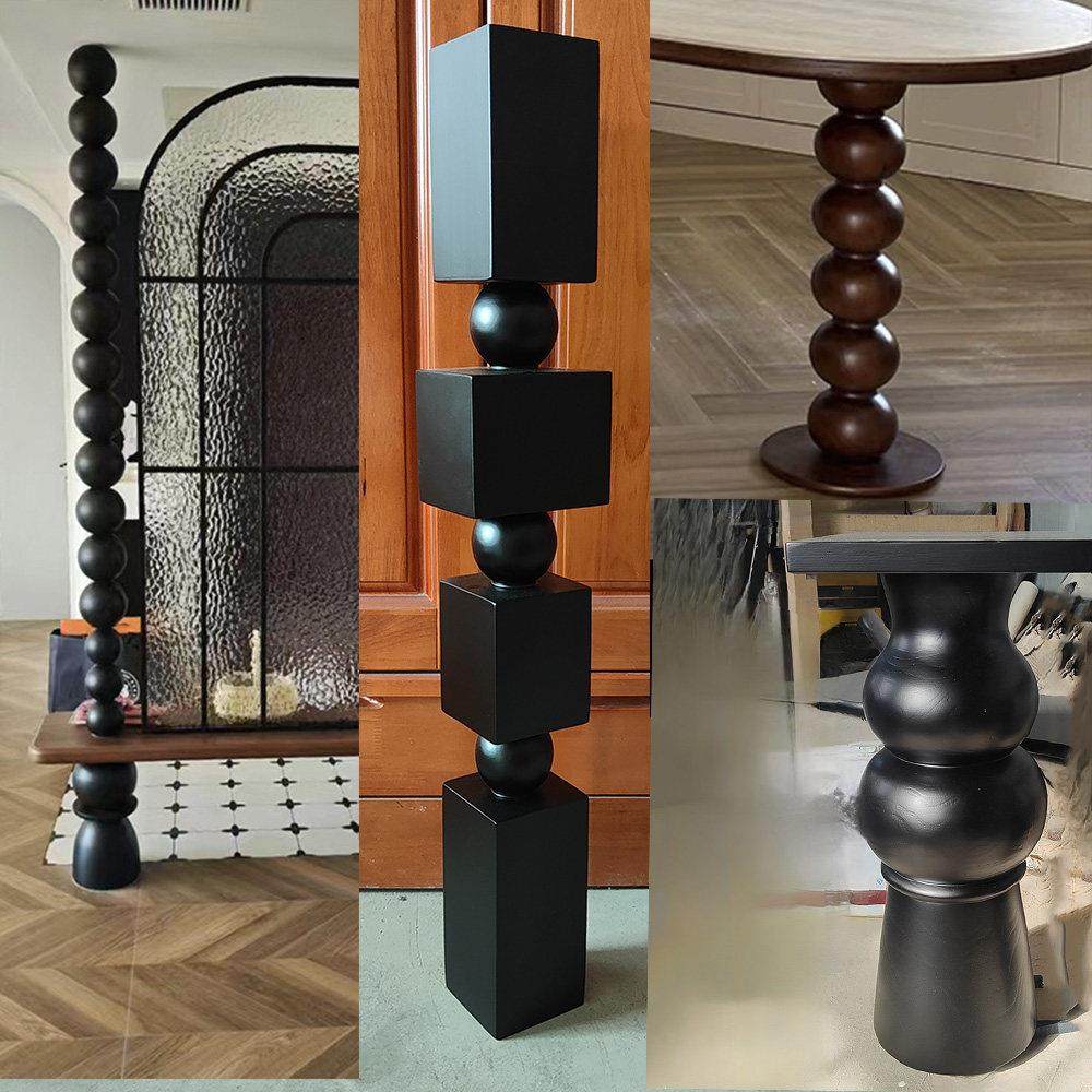 定制轻奢罗马柱实木吧台玄关桌腿支撑腿实木桌腿艺术风边几餐桌腿,住宅家具,桌腿/桌架,淘宝优惠券,粉丝福利购,淘宝优惠卷