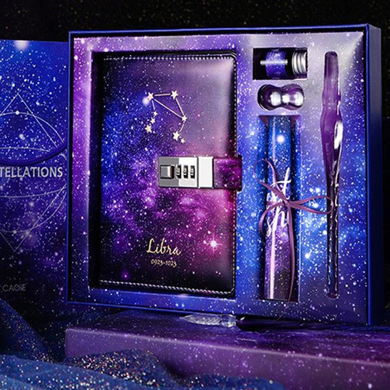 12星座密码笔电保护套装礼盒生日礼物记事本手帐本文具中学生以上