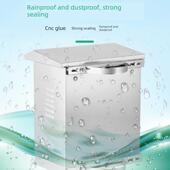 户外304不锈钢加厚抱杆配电箱室外防雨电杆抱箍防水监控箱控制箱