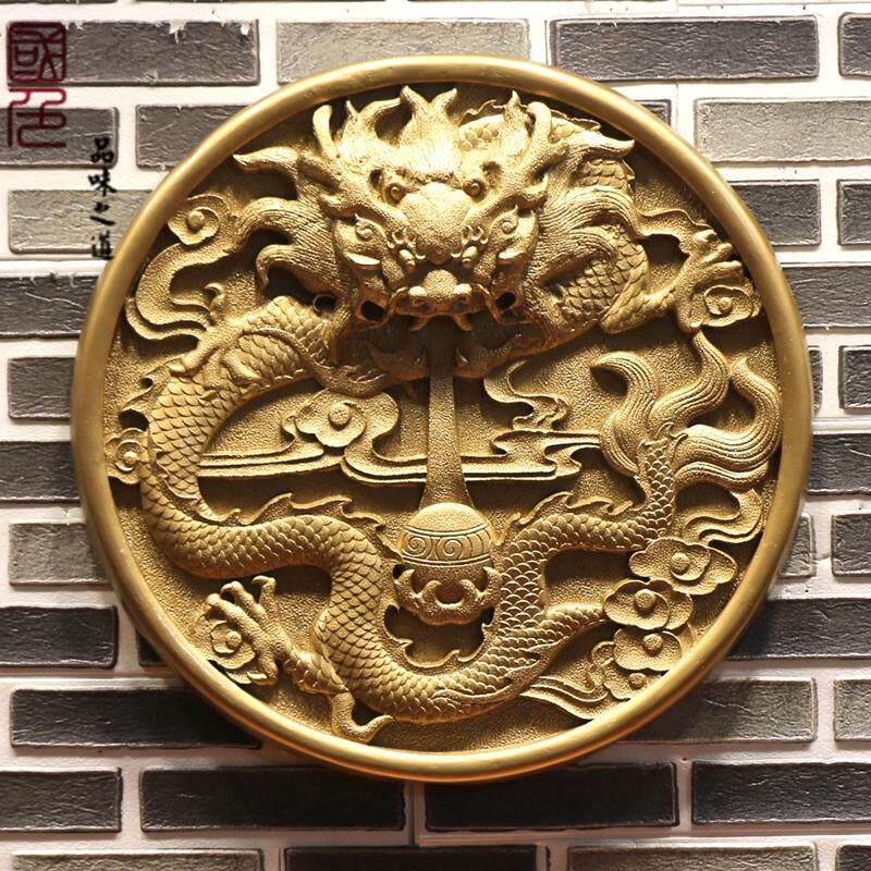 中式树脂立体浮雕祥龙壁饰背景墙玄关墙面装饰可室外建筑墙面民宿