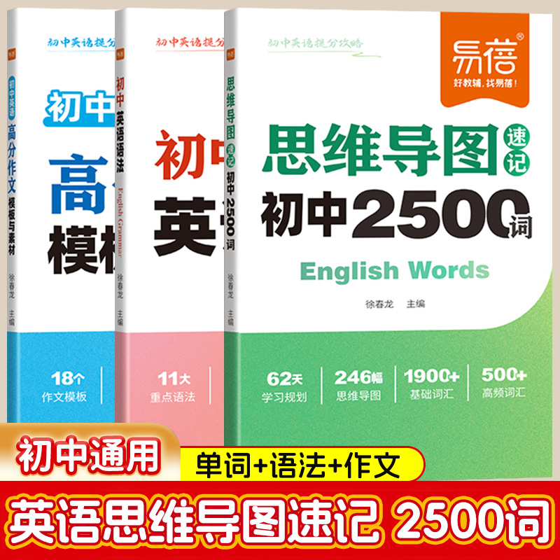 易蓓初中英语思维导图速记2500词