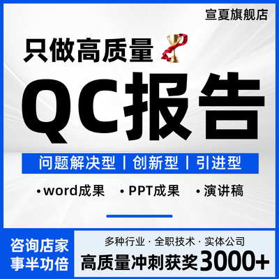 QC成果撰写编写报告|管理创新|最强班组|A3|QC报告PPT美化设计