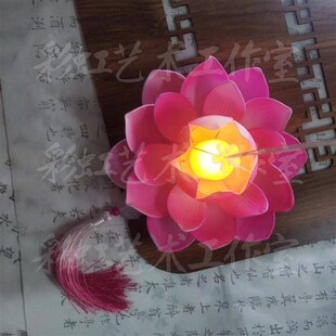 G宵走秀布景节日表古风汉服 放灯行舞蹈手提荷花灯莲花灯春节元
