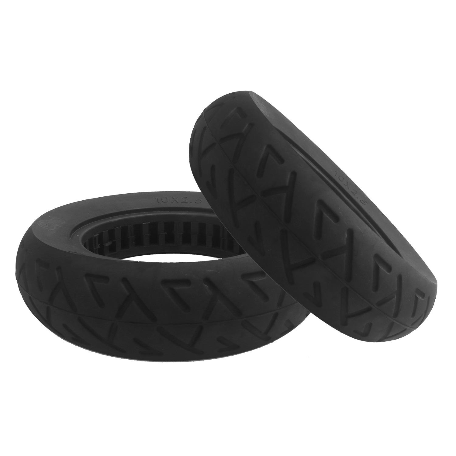 10*2.5实心胎镂空胎免充气蜂窝胎10寸电动滑板车实心中孔加宽轮胎