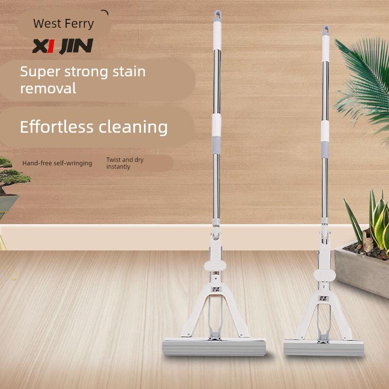 西津新款免手洗海绵吸水拖把懒人家用卫生间对折地拖加大号一拖净