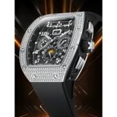 牌德男士 德国新款 布加迪全自动机械手表理查名正品 腕表夜光满钻表