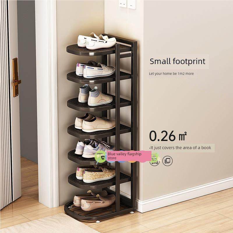 不锈钢窄鞋架家用门口转角省空间置物架门后宿舍简易鞋凳铁艺鞋柜,收纳整理,鞋子收纳架,淘宝优惠券,粉丝福利购,淘宝优惠卷