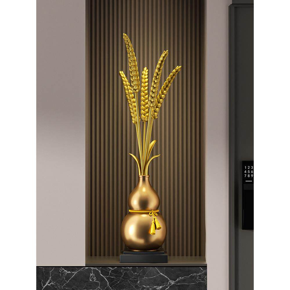 采购产品平安麦穗葫芦摆件，镇屋招财，门厅摆件，大麦开箱，乔迁