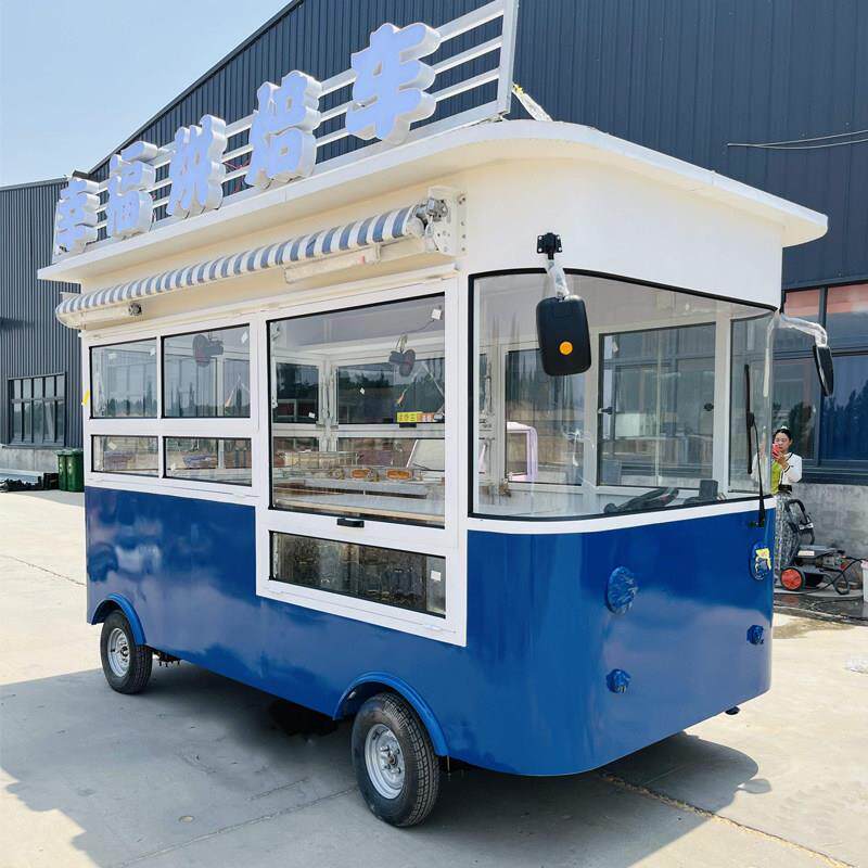 网红电动夜市四轮小吃车多功能餐车移动早餐快餐车流动摆摊四轮车