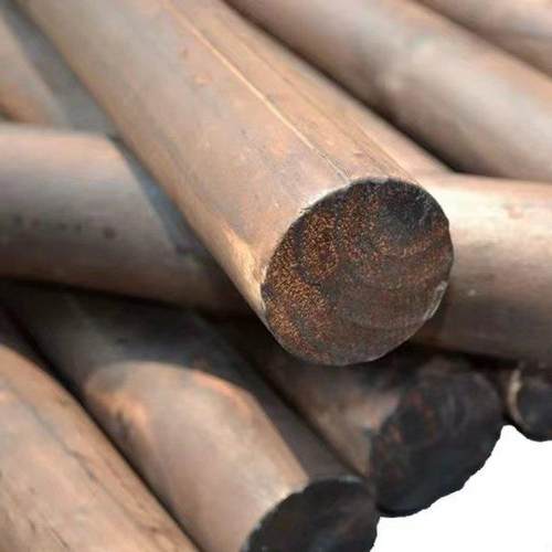 碳化杉木圆柱樟子松房梁横梁原木户外围栏葡萄架柱子景观木头建筑