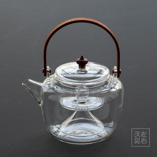 高温家用加梁厚玻茶璃煮壶大容量电陶炉汽蒸茶壶提茶耐茶壶蒸烧壶