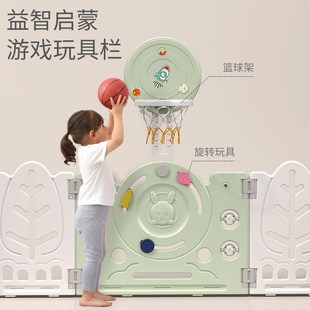 兔子婴儿围栏地上m爬行垫防护栏儿童游戏宝宝室内折叠家用安全栅