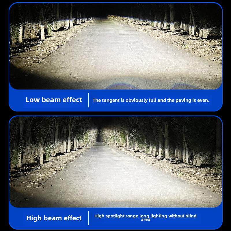 汽车Led激光大灯H7超亮强光9005镜头H4远近集成H1汽车灯9012灯泡H