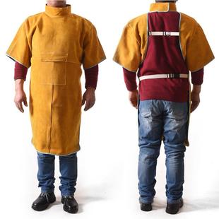 牛皮电焊防护衣 防烫围裙氩弧焊二保焊阻燃隔热耐高温 焊工工作服