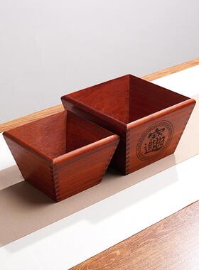 米斗老式升斗红木日进斗金拜斗实木榫卯招财家用客厅创意木质摆件