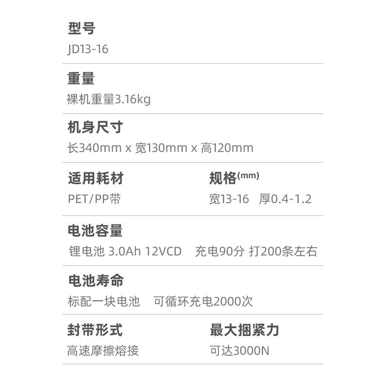 YLAPE永力JDC13/16手提式塑钢带pp带电动打包机全自动捆扎机热熔