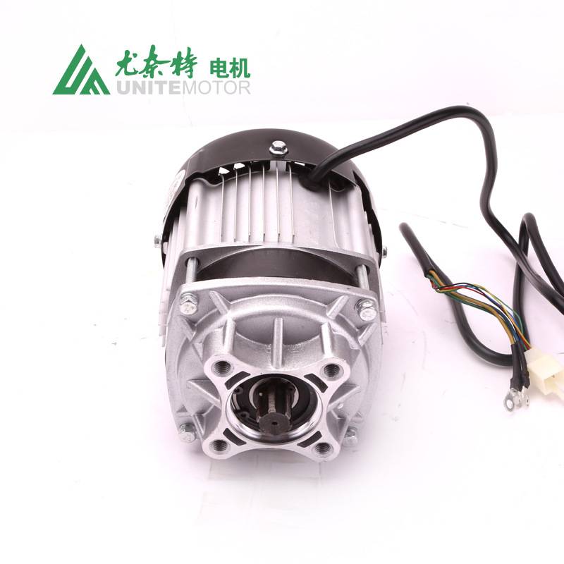 尤奈特无刷自带行星减速直流电动三轮车电机BM1418ZXF-500W48V