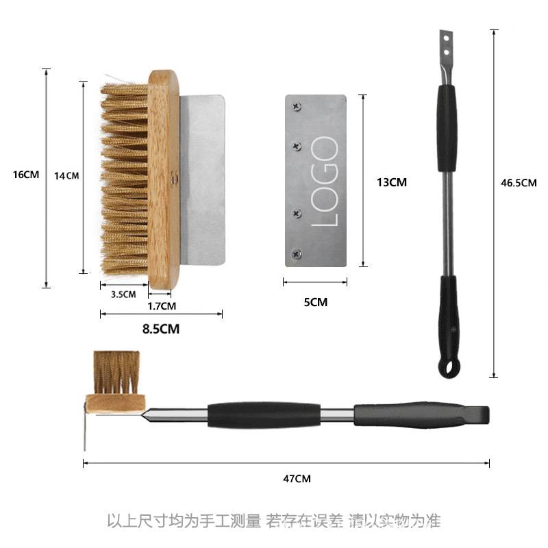 乐汇披萨烤箱清洁刷铜丝刷头烤炉刷47cm304不锈钢手柄披萨烤炉刷