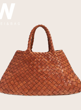 dragon8892法式编织包女2025新款小众高级感手工真皮大容量手提包